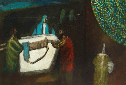 Zlatan Vrkljan (1955-), Pietà, 2000, huile sur pan
