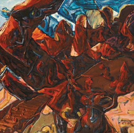 Eugen Kokot (1940-), « Le Pays du Feu », 1989, hui