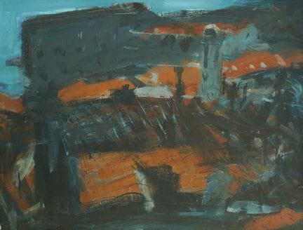 Željko Lesar (1961-), Dubrovnik, huile sur panneau
