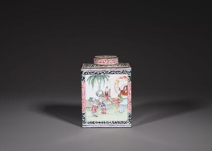 Boîte à émail de Canton avec couvercle, de l'époqu