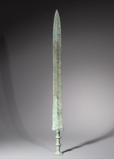 Épée en bronze, de la dynastie des Zhou orientaux 