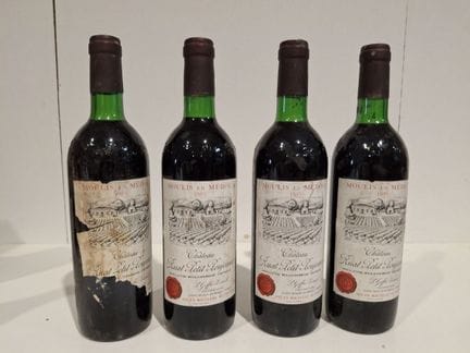 4 Flaschen Moulis 1985 – Château Ruat Petitr Pouje