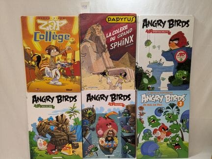 Lote de 6 cómics, de los cuales 4 son «Angry Birds