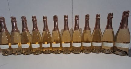 12 Bouteilles de méthode traditionnelle Rosé Gold 