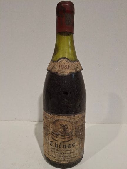 1 botella de Chénas 1981 - Domaine JC Lespinasse -