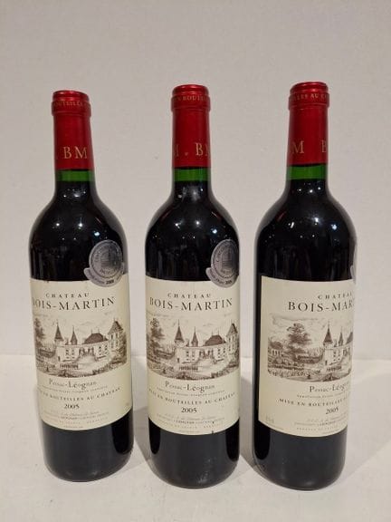 3 Flaschen Pessac-Léognan 2005, rot – Le Bois Sain