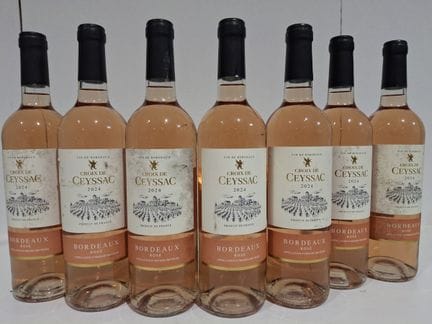 7 botellas de Burdeos rosado 2024 - Château de Cey