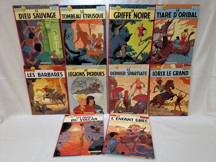 LES AVENTURES d'ALIX Lot de 10 albums. Années 1970