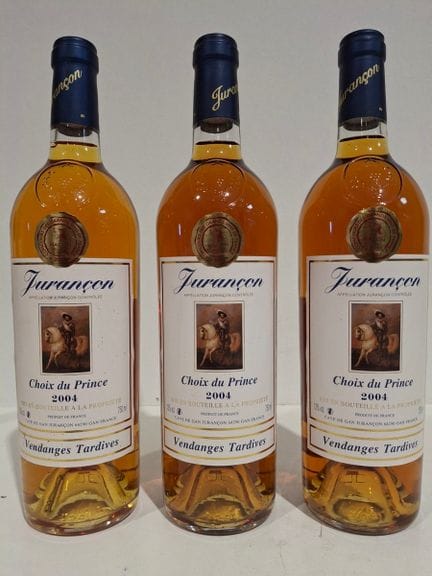 3 Flaschen Jurançon Liquoreux 2004 – Spätlese – Br