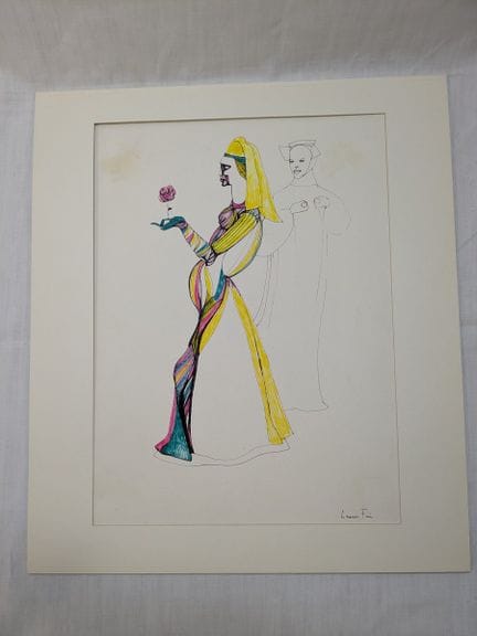 Da LEONOR FINI. Donne con la rosa, stampa a colori
