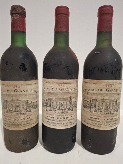 3 Flaschen Château Les Grands Abord 1974 – Cru des