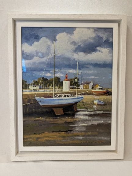 R. CROGUENNEC. «El puerto de Perros-Guirec», óleo 