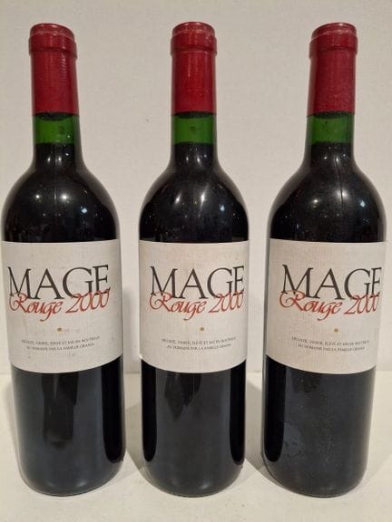 3 botellas de Mage Rouge 2000 - Vino de la tierra 