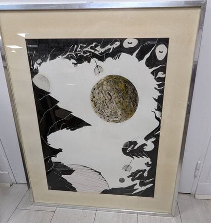 MODERNE KUNST – „Abstrakte Komposition“, Mischtech