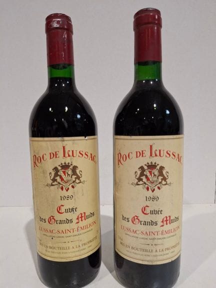 2 botellas de Lussac Saint-Émilion 1989 - La Cuvée