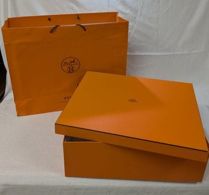 HERMES. Packaging set consisting of a large cardbo