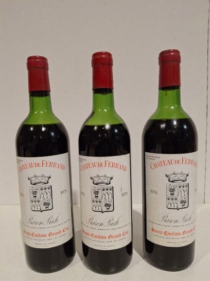 3 Flaschen Saint-Émilion Grand Cru 1978 – Domaine 