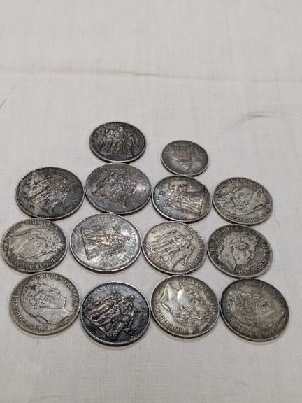 FRANCIA Serie di monete d'argento: 1 da 100 franch