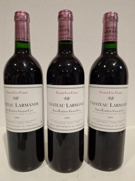 3 Flaschen Saint-Émilion – Grand Cru Classé 1995 –