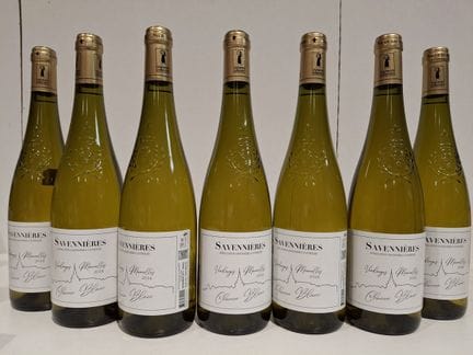 7 Flaschen Savennières 2024 – Handlese – Chenin Bl