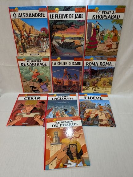 LES AVENTURES d'ALIX Lot de 10 albums. Années 1970