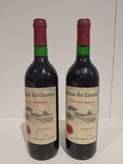 2 botellas de Lussac Saint-Émilion 1999 - Château 