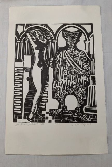 Tratto da Jean HAECK, "La Bella e la Bestia", xilo