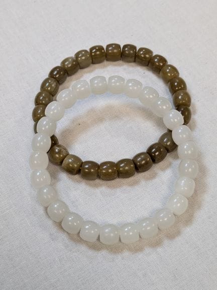 CINA - Set di 2 braccialetti regolabili con perle 
