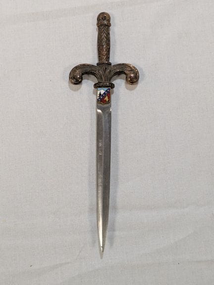Cortapapeles de metal con forma de daga, de 21 cm 