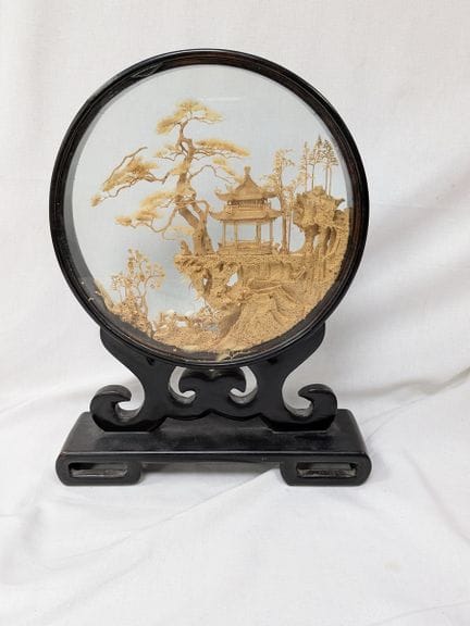 CINA Diorama in sughero raffigurante un paesaggio 