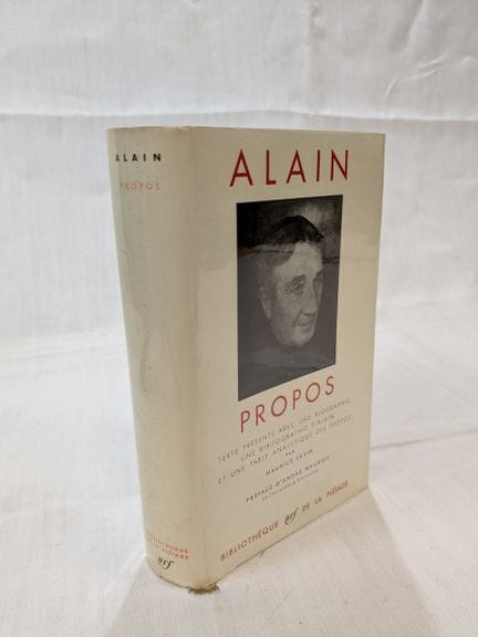 LA PLEIADE, ALAIN. «Propos», 1962