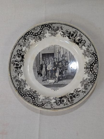 GIEN. Piatto della serie “Vie humaines”, numero 9 