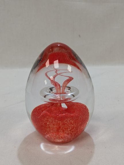 Bubble glass paperweight, Bohemian craftsmanship
H