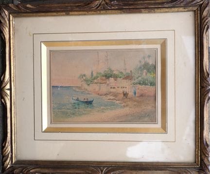 Louis Amable CRAPELET (1822-1867) Rive del Nilo, m