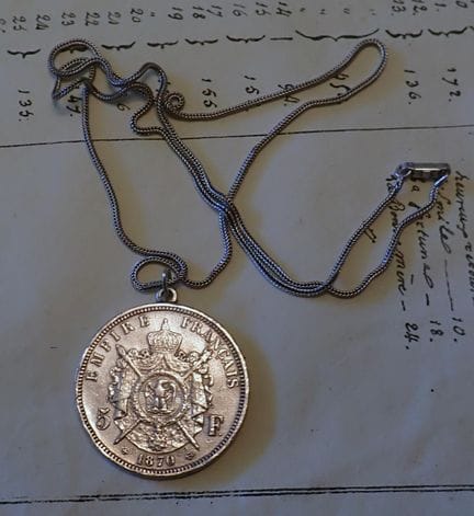 Moneta da cinque franchi di Napoleone III trasform