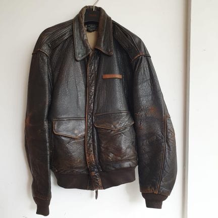 Vintage-Lederjacke für Herren im Pilotenstil der M