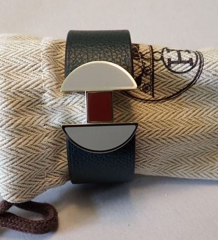 Hermès - París: pulsera de piel y metal «Tad manch