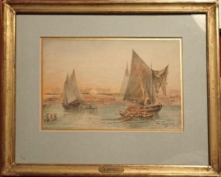 Louis Amable CRAPELET (1822-1867) Barche sul Nilo 