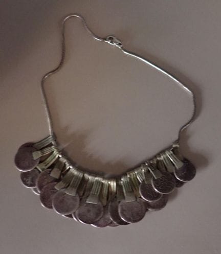 Collana AFN in argento con numerose monete marocch
