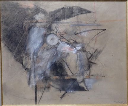 Albert BITRAN (1931-2018) Vers le paysage, fusain 