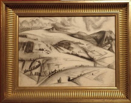 Alfred LOMBARD (1884-1973) Paysage aux collines, f