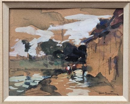 Abel BERTRAM (1871-1954)
Paesaggio urbano in riva 