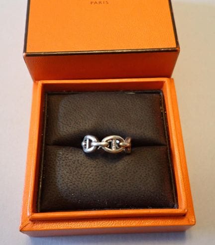 Hermès - París: anillo de plata «Chaîne d'ancre en