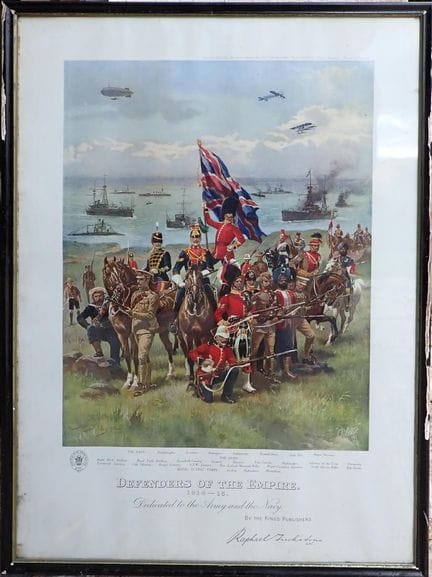 Gravure sur l'armée britannique,