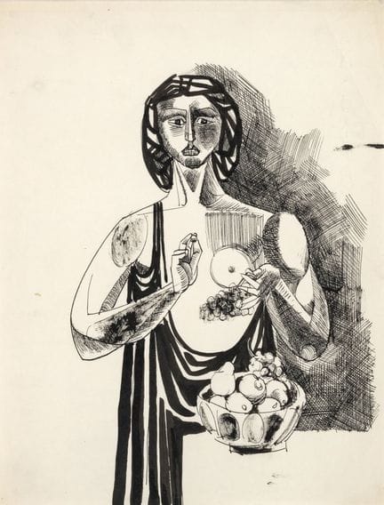 奥古斯托·伦东
哥伦比亚，1933 - 2020

《无题》，1959
纸上记号笔
28 x 22 