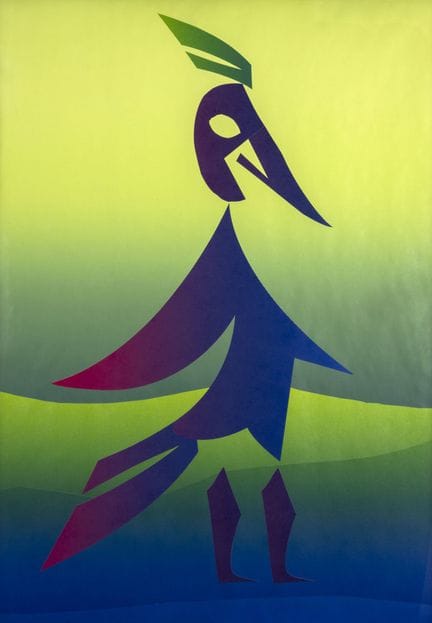 卡洛斯·阿莫拉莱斯
墨西哥，1970年

《啄木鸟（绿色）》，2020年
石版画配纸张拼贴
第4号，