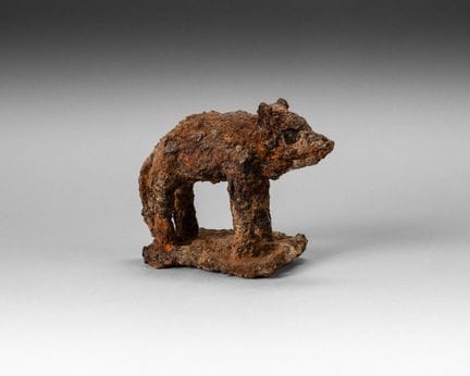 Iron sculpture, depicting a standing water buffalo