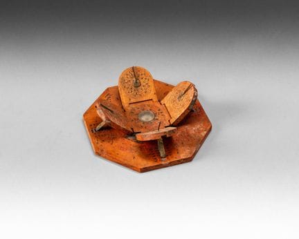 Wooden geomancy compass (luopan) used in the pract