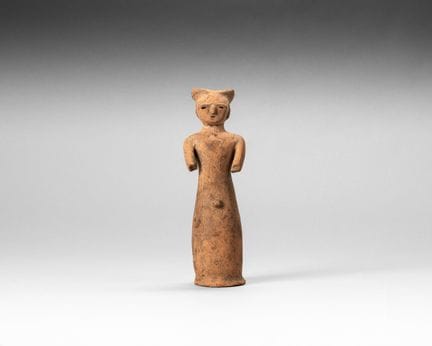 Terracotta funerary figurine (haniwa) depicting a 