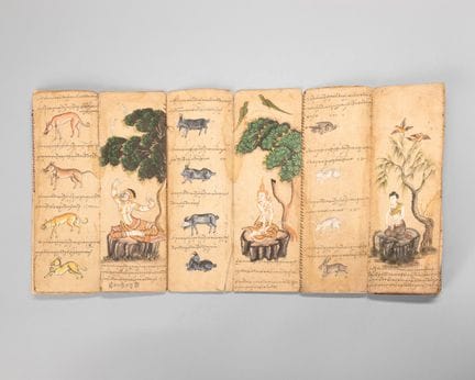 Divination book (traiphum: The Three Worlds), ink 